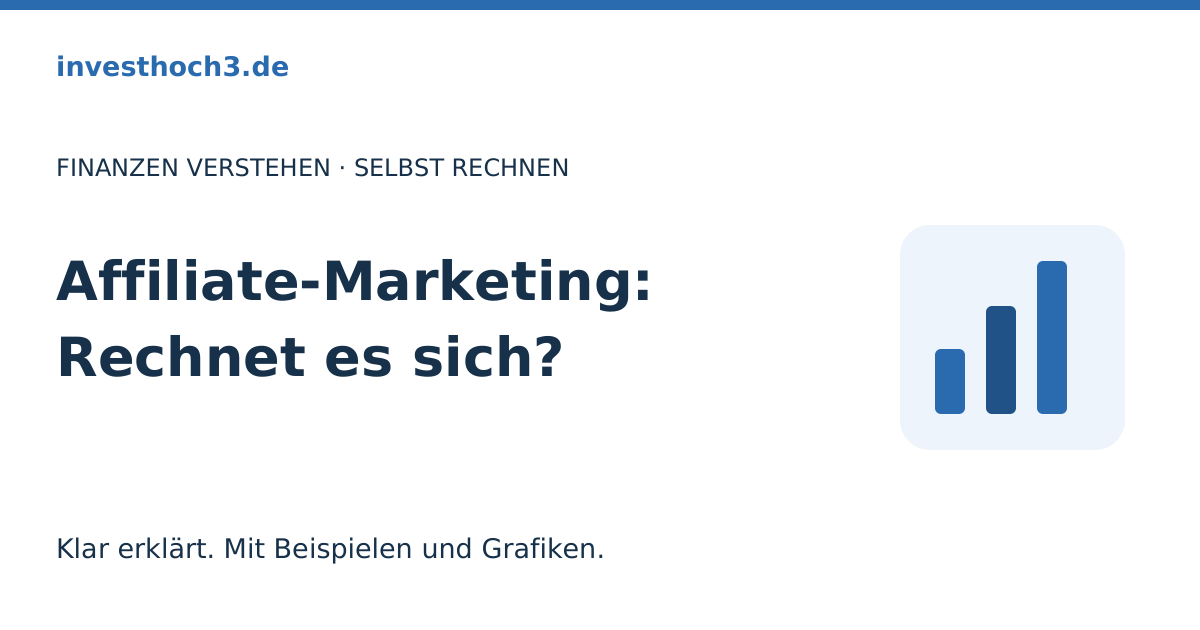 Titelgrafik: Affiliate-Marketing: Rechnet es sich?